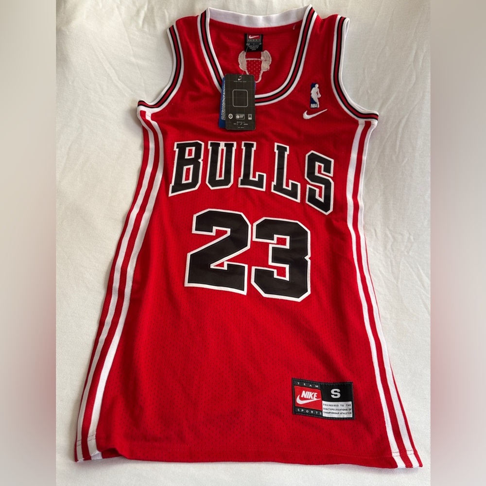NWOT: Small Nike Bulls Red Jersey (#107)